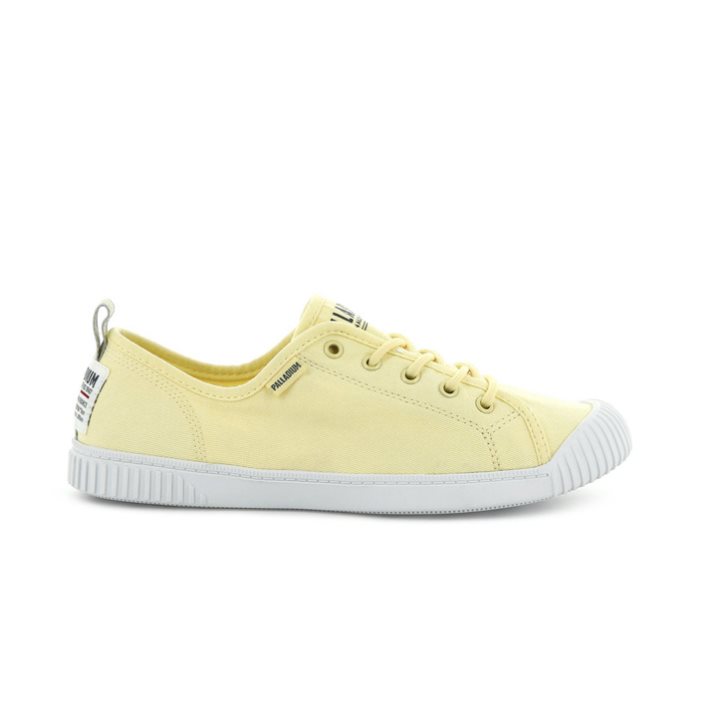 Baskets Palladium Easy Dentelle Tela Low Tops Femme Jaune | FR GAN903C